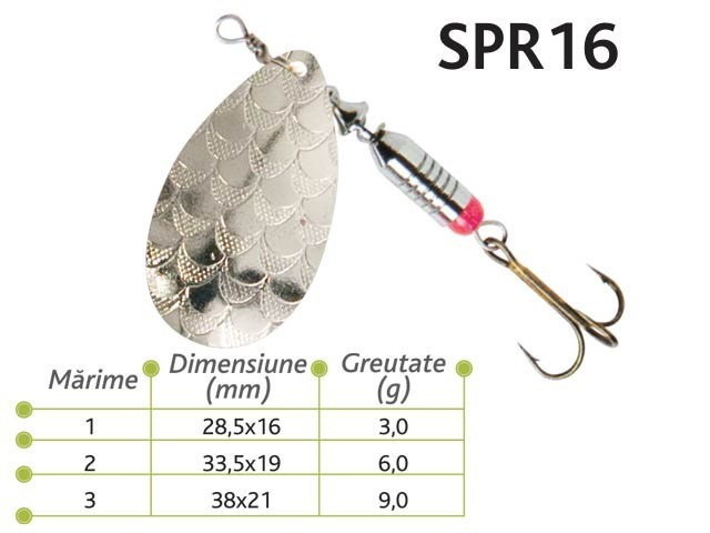 Lingurite rotative Spr 16 Baracuda 3g/6g/9g