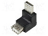 Cablu USB A mufa in unghi, USB A soclu, USB 2.0, lungime {{Lungime cablu}}, {{Culoare izola&amp;#355;ie}}, LOGILINK - AU0025