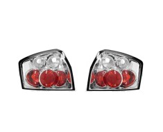Set stopuri, lampa spate AUDI A4 (B6), 11.2000-11.2004 Sedan, partea stanga, transparent, silver; fara suport bec; TUNING,