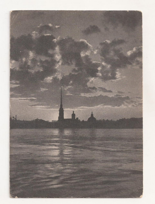 FA43-Carte Postala- RUSIA -Leningrad, Neva, Peter Pavel Castle, necirculata 1954