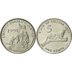 Eritrea 1997 - 5 cents, pantera, UNC