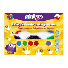 Vopsea lavabila pentru pictura cu degetele, 6 culori set,6x40 ml