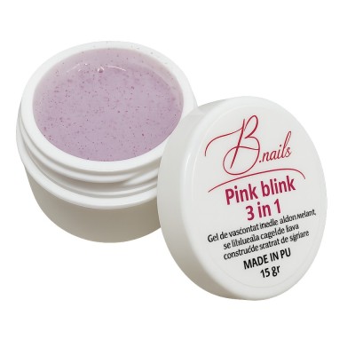 Gel unghii 3 in 1constructie autonivelant PINK B.nails 15g foto