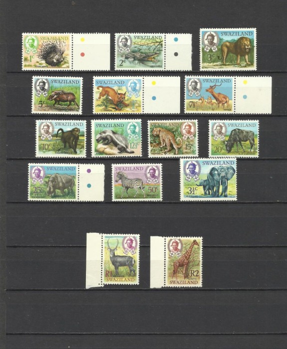 SWAZILAND 1969 FAUNA ANIMALE SALBATICE