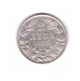 Moneda Bulgaria 2 leva 1925 Bruxelles, stare buna, curata