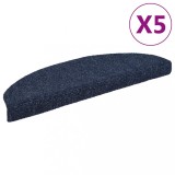 VidaXL Covorașe scări autoadezive, 5 buc., albastru, 65x21x4cm, punch