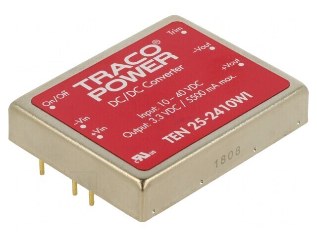 Convertor DC/DC 25W 10-40V la 3,3V 5,5A