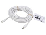 Cablu DC 5,5x2,5 drept alb 5m Goobay - Conector DC 5,5/2,5 soclu Fire Cu