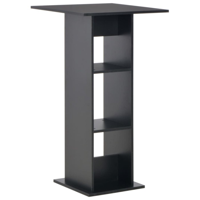 Masa de bar, negru, 60 x 60 x 110 cm
