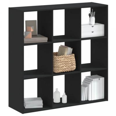 vidaXL Bibliotecă, negru, 102x32x102 cm, lemn prelucrat 852817 foto