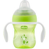 Chicco Transition Cup ceasca cu m&acirc;nere Green 4 m+ 200 ml