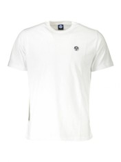 Tricou barbati, cu mini logo brodat, Regular fit, Alb (Marime: 2XL) foto