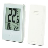 Statie meteo wireless Velamp THERM07, interior/exterior, raza 60 m, alba