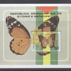 Sao Tome e Principe 1979 Butterflies Mi.B32 perf. sheet, MNH DA.139