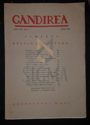 PETROVICI I. (Profesor), GANDIREA (Revista), Anul XIX, Numarul 6, Iunie 1940, Bucuresti foto