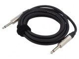 Cablu Audio Jack 6,3mm 3m Negru PVC