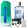 Set apa de toaleta Full Speed Electric 75 ml, apa de toaleta Individual Blue 100 ml, card multifunctional de supravietuire, otel inoxidabil, Avon