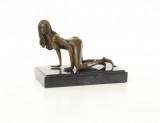 Nud- statueta erotica pe soclu din marmura EC-24, Bronz, Nuduri