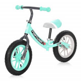 Bicicleta de echilibru Lorelli, Fortuna Air, 2-5 Ani, 12 inch, anvelope cu camera, jante cu leduri, Grey &amp; Green