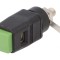 Clemă de laborator verde 70VDC 16A nichelată