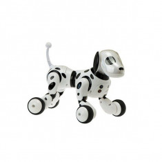 Robot de jucarie catel dansator cu telecomanda , alb/negru foto