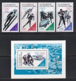 Germania RDG 1988 - Jocurile Olimpice de iarnă - Calgary 1988, Serie + Colita, MNH