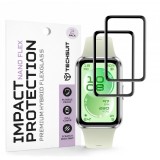 Folie Protectie Techsuit Nano Flex pentru Huawei Band 11, Set 2 bucati, Plastic, Neagra