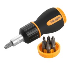 Surubelnita cu clichet 7 in 1 Tolsen, maner ergonomic foto