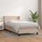 vidaXL Pat box spring cu saltea, cappuccino, 80x200 cm piele ecologică 3130690