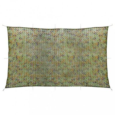 vidaXL Plasă de camuflaj cu geantă de depozitare, verde, 3x6 m foto