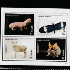 Nevis 2017-Fauna,Mamifere,Insecte,Colita dantelata,MNH,Mi 3192-3195KB