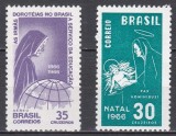 Brazilia 1966 - Centenarul activității educaționale a Surorilor Doroteene &icirc;n Brazilia + Crăciun, 2 Serii, MNH