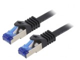 Patch Cord S/FTP Cat 6a Negru 0.5m, Logilink