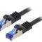 Patch Cord S/FTP Cat 6a Negru 0.5m