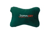 Perna pentru tetiera auto Somnart verde, ergonomica, 32x23 cm