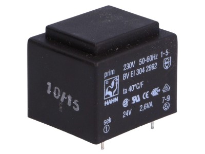 Transformator &amp;icirc;ncapsulat 2,6VA 24V PCB foto