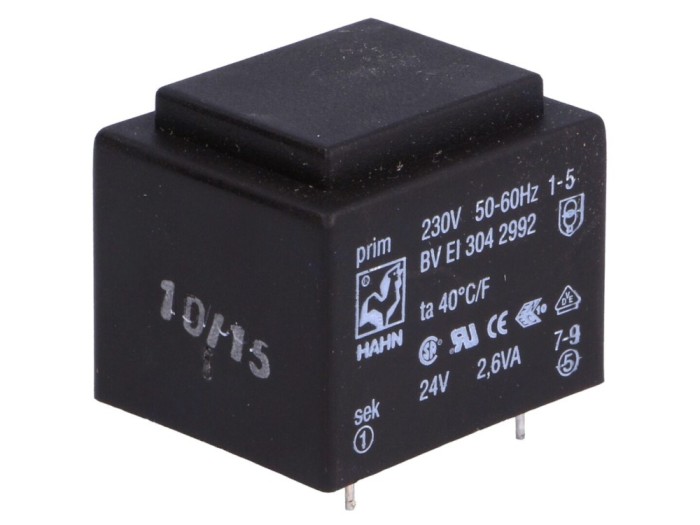 Transformator &icirc;ncapsulat 2,6VA 24V PCB