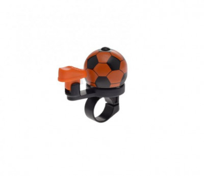 Sonerie bicicleta din-din forma de minge, culoare portocaliu/negru PB Cod:AWR1609 foto