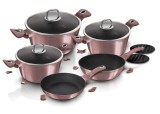 Set oale si tigai de gatit, 10 piese, Berlinger Haus, I-Rose Collection, BH/6043