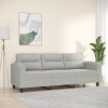 Canapea 3 locuri Gossi, gri deschis, 180 cm, microfibra, confortabila, design modern