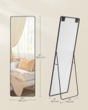 Cumpara ieftin Oglinda de podea Negru Songmics 160x50x1.3 cm