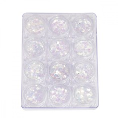 Set 12 paiete decorative pentru unghii, fagura, mix
