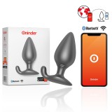 Oninder-Rio Plug Anal Vibrant Negru - Aplicație Gratuită-Silicon