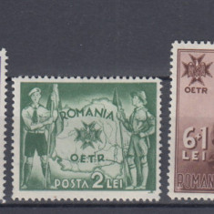 ROMANIA 1935 LP 110 O.E.T.R. SERIE CU USOARA URMA SARNIERA