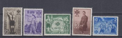 ROMANIA 1935 LP 110 O.E.T.R. SERIE CU USOARA URMA SARNIERA foto