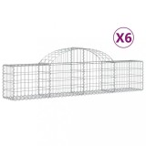 Cumpara ieftin Cosuri gabion arcuite 6 buc, 200x30x40/60 cm, fier galvanizat