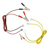 Set 4 Cabluri Conexiune Generator Impulsuri Acumulator Gard Impamantare Cupru 1.5mm Rosu Negru Galben