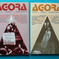 Dorin Tudoran - Revista Agora nr 1 si 4 din 1991 ( texte de Mircea Cartarescu