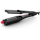 Ondulatorul Rowenta x Karl Lagerfeld Waves Addict CF471LF0, 4 trepte de ondulare, invelis ceramic, 6 trepte de temperatura 120&deg; - 210&deg;, negru &amp;amp; ro