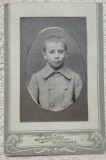Fotografie pe carton, baietel, inceput de secol XX